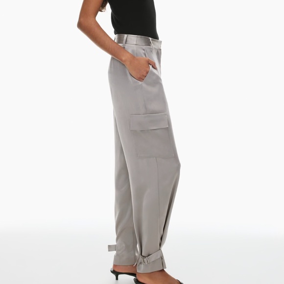 Aritzia Babaton Refined Satin Cargo Pant - Picture 2 of 12